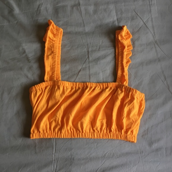 Tops - Orange Strapped Bandeau